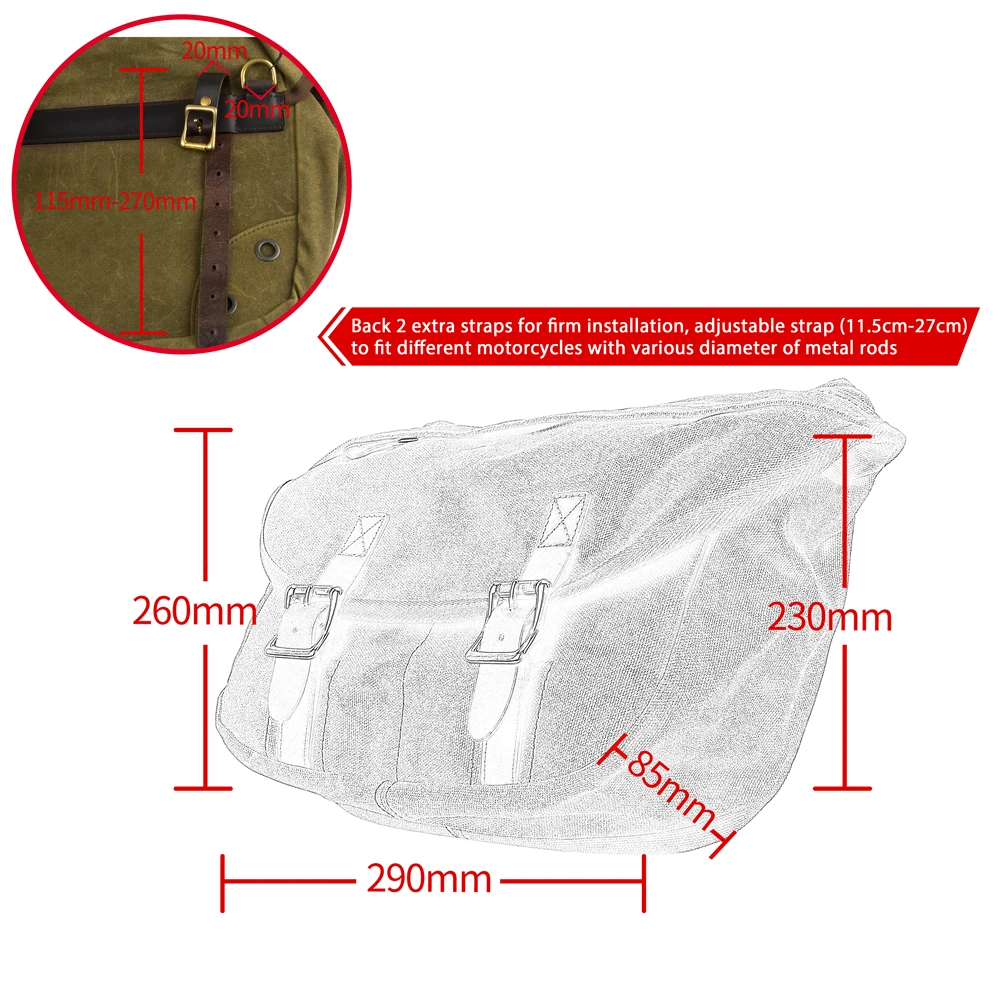 Мотоциклетная сумка для седла дорожная боковая инструментов багажа