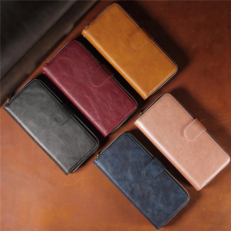 

Zipper Wallet Leather Case For Samsung Galaxy S20 FE S10 S9 S8 Plus Note 20 Ultra 10 Lite A21S A51 A71 A50 A70 Purse Cover Coque