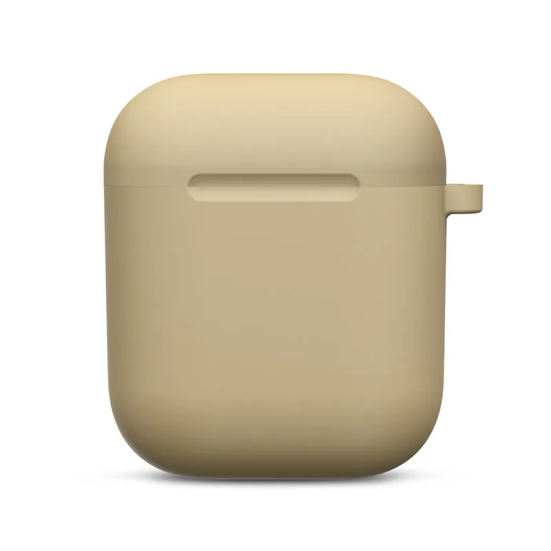 Мини Мягкий силиконовый чехол для Apple Airpods противоударный чехол для Apple гарнитура для Airpods чехол s ультра тонкий Air Pods защитный чехол - Цвет: Pecan