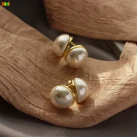 kshmir double female pearl earrings layers of delicate little pearl earrings ring earrings bohemian women clip on earrings