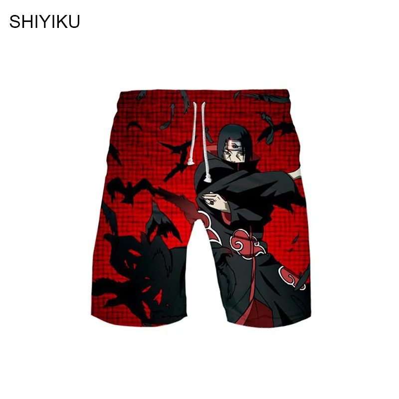 

SHIYIKU Anime Akatsuki Red Cloud Brand Mens Swimwear Swim Trunks Beach Board Shorts Swimming Pants Swimsuits Mens Running Shorts