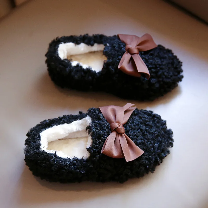 Осенне-зимняя детская обувь с хлопковой подкладкой бархатные ботинки для