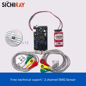 EMG 2-канальный модуль датчика мышц, последовательный порт связи, вторичное развитие, доступное износостойкое устройство