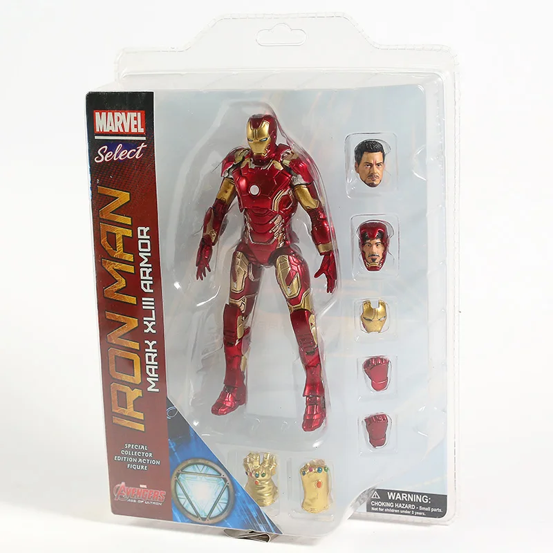 Marvel легенды ЖЕЛЕЗНЫЙ ЧЕЛОВЕК Марк XLIII MK43 ПВХ экшн-фигурка коллекционная игрушка |