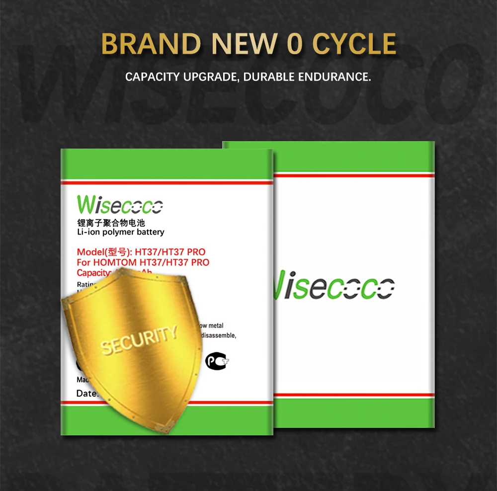 WISECOCO 4400 мАч батарея для HOMTOM HT37 HT 37 Pro мобильный телефон новейшее производство высокое качество батарея+ номер отслеживания