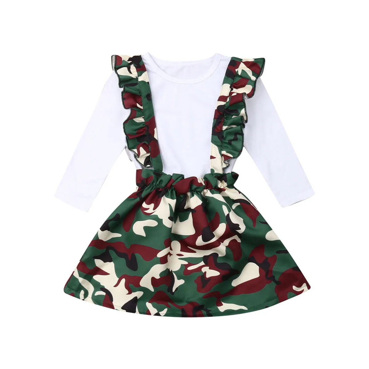 Одинаковые комплекты топы с длинными рукавами для маленьких девочек футболка