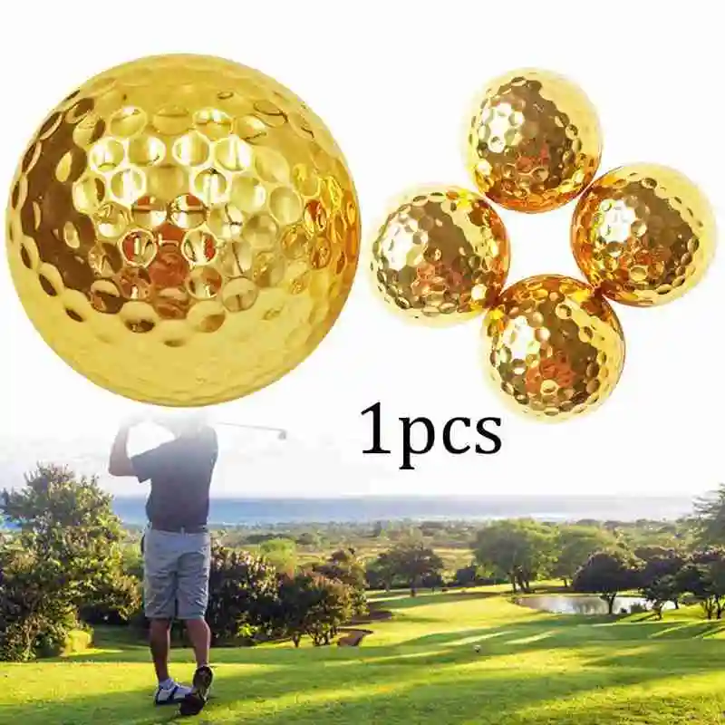 Уникальные Золотые шарики для гольфа использования в помещении и на улице Качели