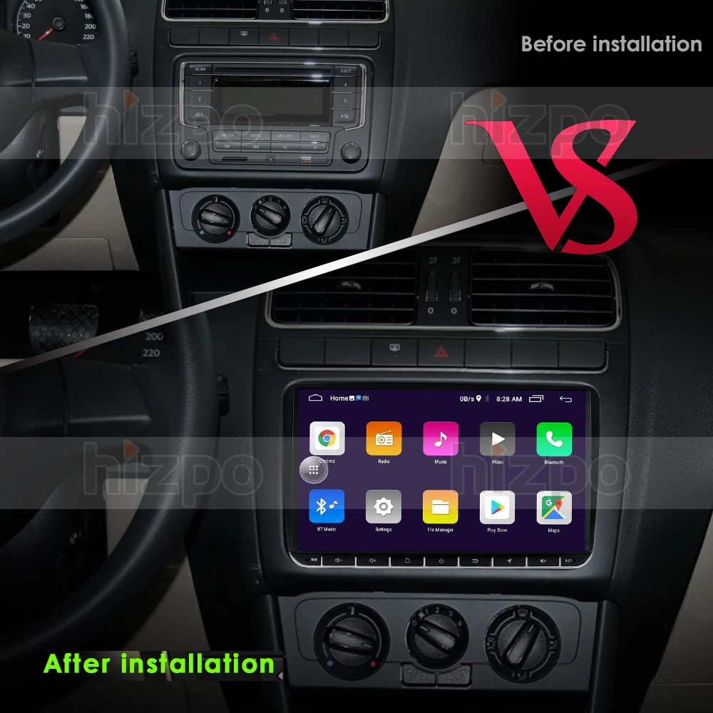 Автомобильный мультимедийный плеер 2 Din на Android 10 с GPS для Volkswagen VW Golf Passat B6 Touran Polo Sedan