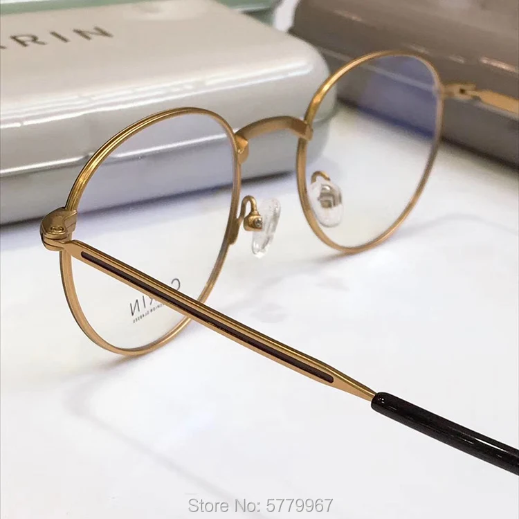 B Titanium Glasses Frame Women Retro Round Prescription Eyeglasses Vintage Myopia Optical Amber EyeGlasses for Men | Аксессуары для