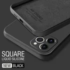 Новый обновленный оригинальный квадратный жидкий силиконовый чехол для iPhone 13 Pro 11 12 Pro Max iPhone XR 7 8 6 6s Plus SE 2020 XS Max 12 Mini