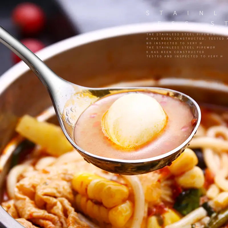 

Kitchen Dinner Dish Public Spoon Soup Restaurant Large Stainless Steel Distributing Spoon Buffet Serving Spoon