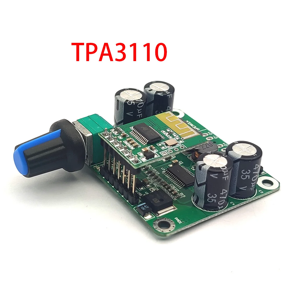 

TPA3110 PBTL Ddigital Power Amplifier Board 30W Stereo Class D Power Amplifier Board Bluetooth 5.0 Amplifier Board