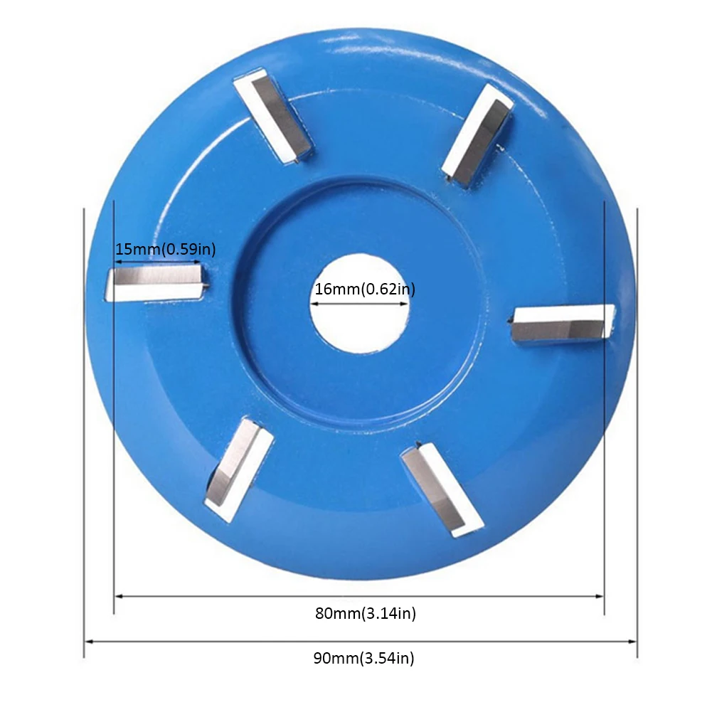 

New Wood Carving Disc Grinder Milling Circular Saw 6 Teeth Power Tool Turbo Aperture Angle Wood Carving Disc Tool Milling Cutter