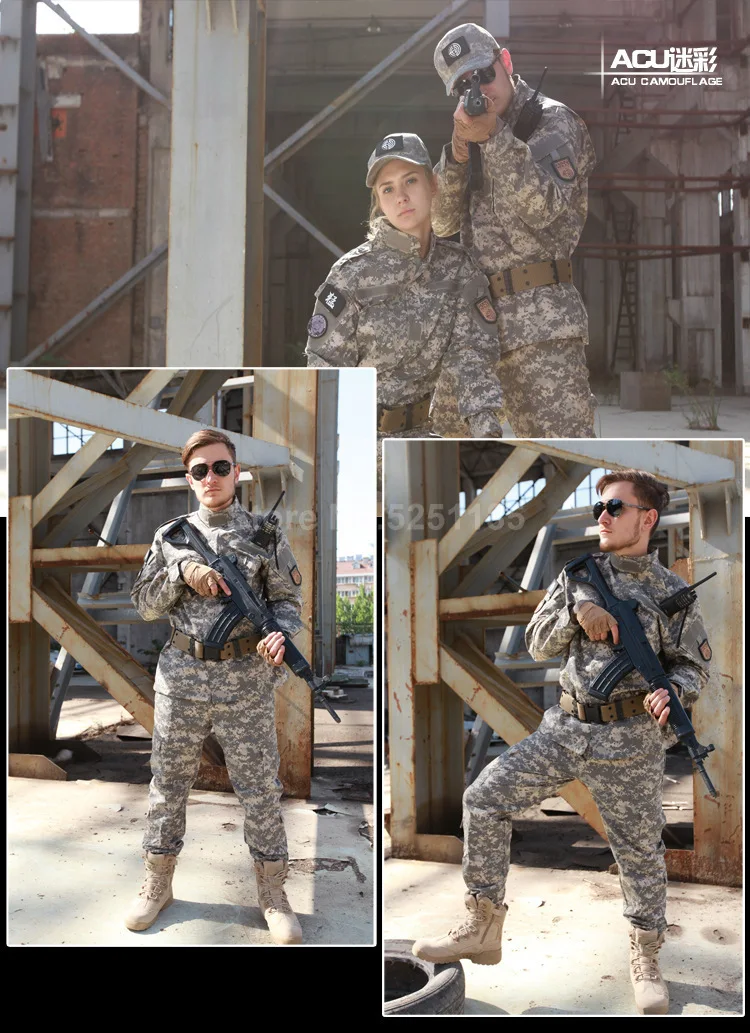 Men Army Camouflage Tactical Military Uniform Women Hunt Jacket Tatico Pants Combat Clothes Militar Outfit Airsoft Training Suit