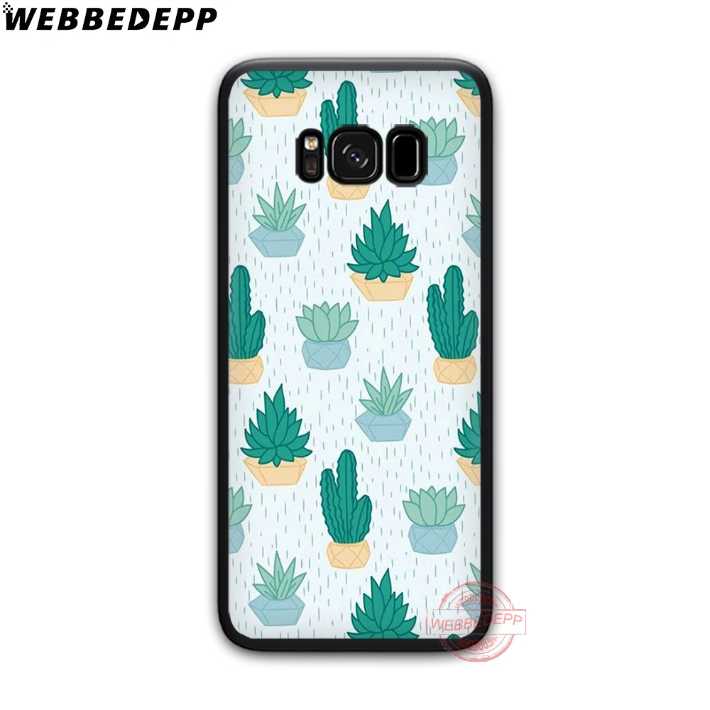 WEBBEDEPP красивый кактус мягкий чехол для телефона с изображением цветов Samsung S6 S7