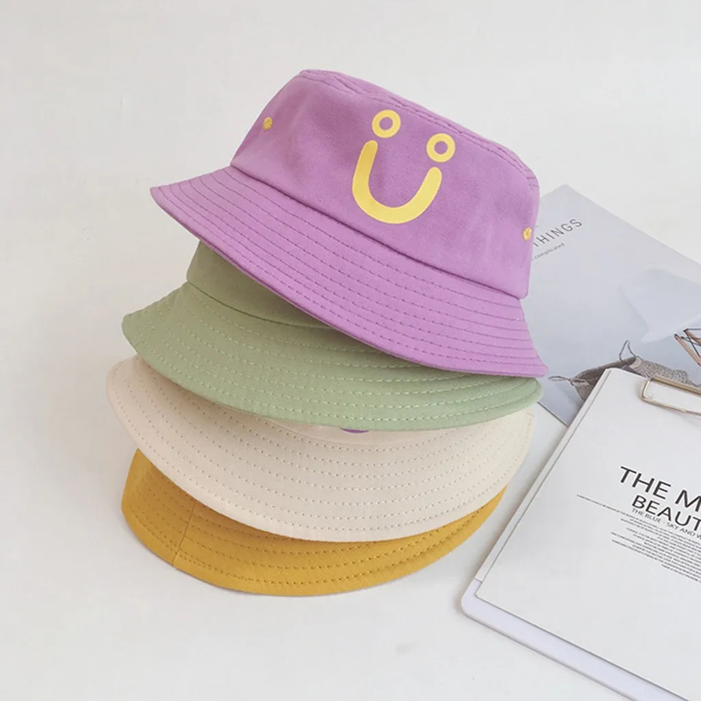 Детская Повседневная шапка со смайликом для фотосъемки новорожденных с вышивкой