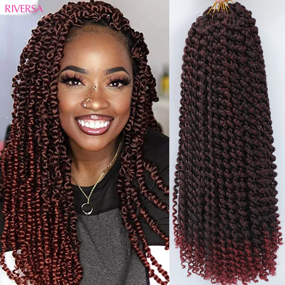 

18inch Passion Twist Crochet Hair Extensions de cheveux Synthetic Water Wave Braiding Hair Bohemia Crochet Braids For Box Braids