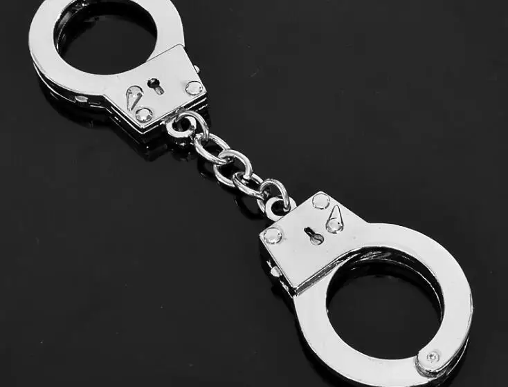 Открытые полицейские наручники из сплава брелок для ключей сумок сумочки