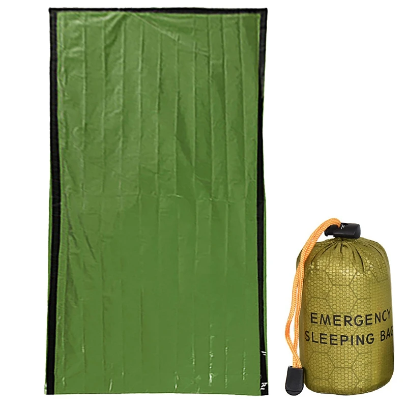 

Emergency Sleeping Bag Outdoor Survival Sleeping Bag PE Aluminum Film Thermal Blanket For Outdoor Camping Adventure