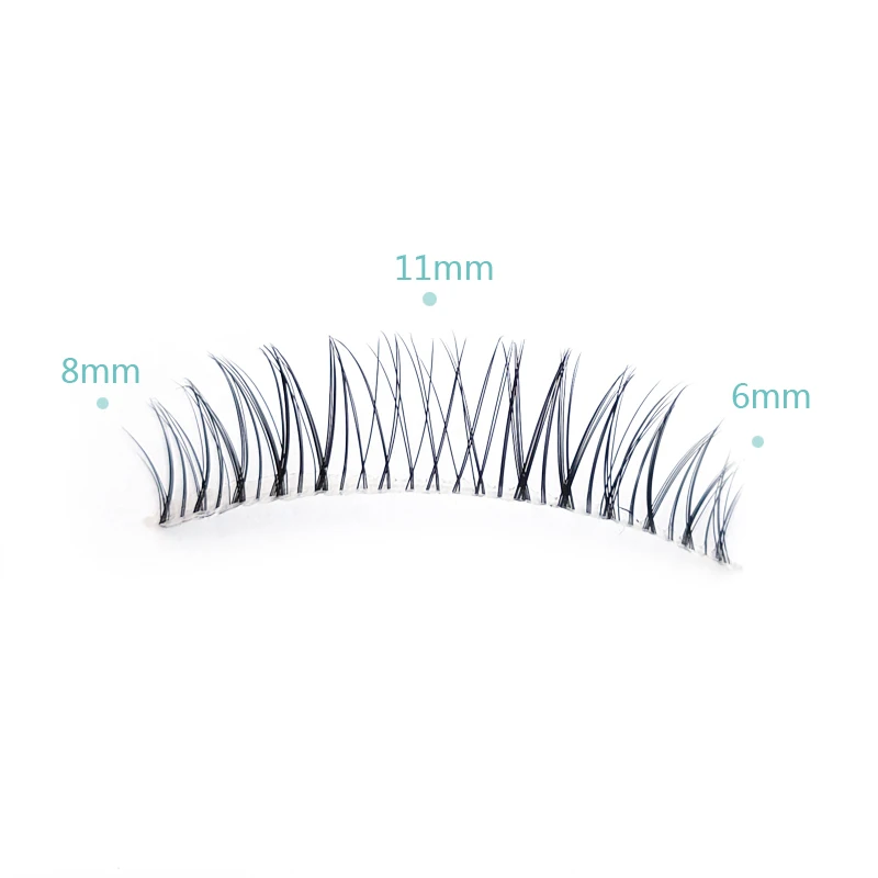 5 пар натуральных ресниц короткие для азиатских глаз набор пушистых Wispey телесные