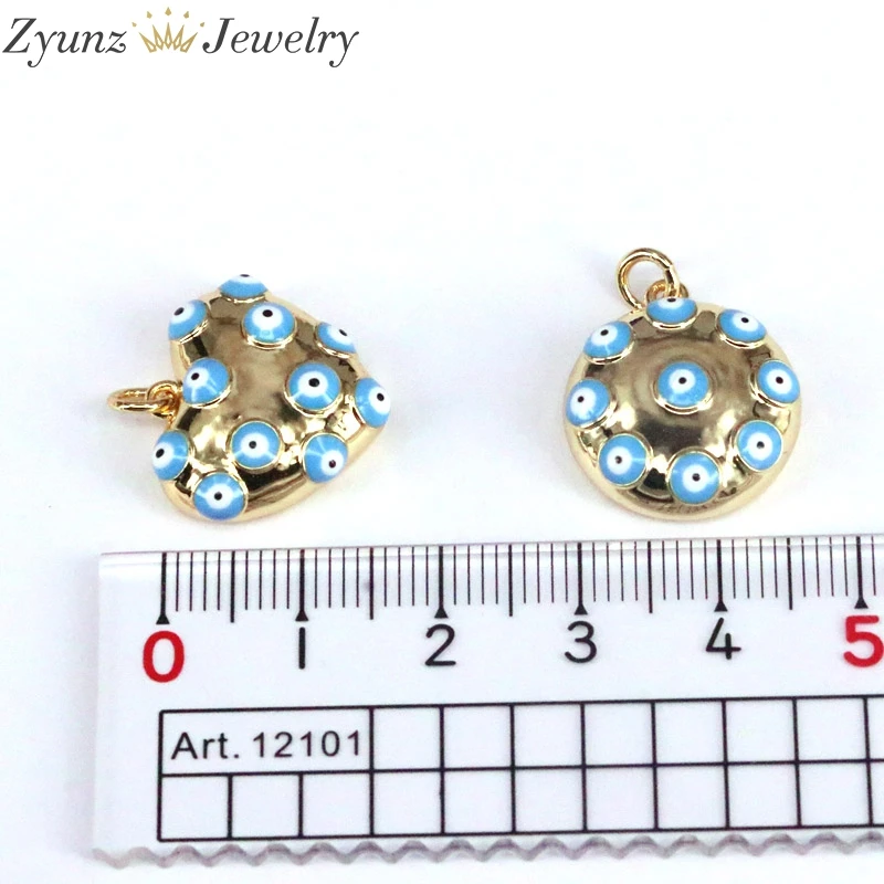 

10PCS, Turkish Enamel Eyes Pendant Necklace For Womens Jewelry Gold Color Chains Necklaces
