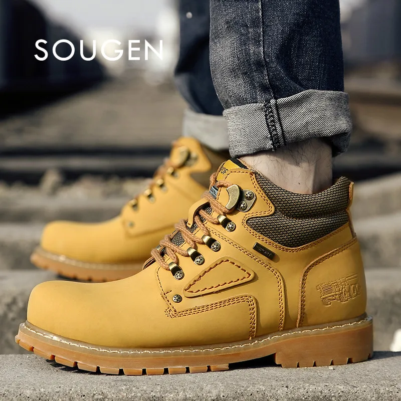 Мужская зимняя обувь Большие размеры 48 14 кожаные ботинки зимние модные мужские