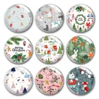 Рождественская елка ручной работы, Рождественский олень, пиво, круглая фотография, Стеклянные Кабошоны, демонстрация, самодельная бижутерия