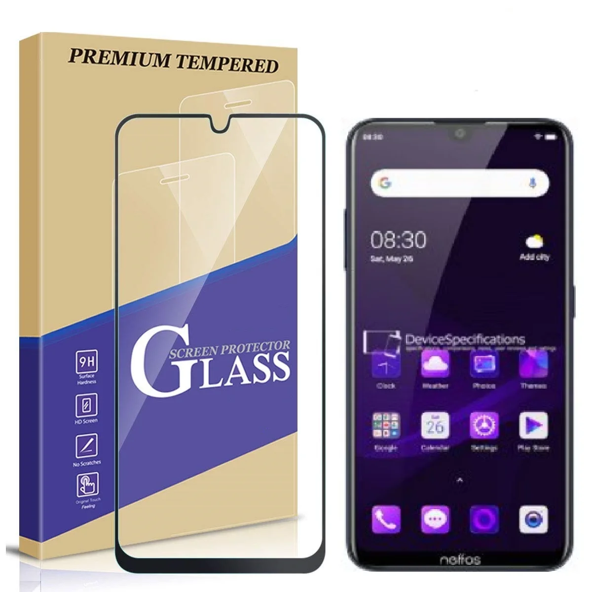 Защитное стекло 3D закаленное с полным покрытием HD 9H для TP Link neffos C9S C 9S|Защитные