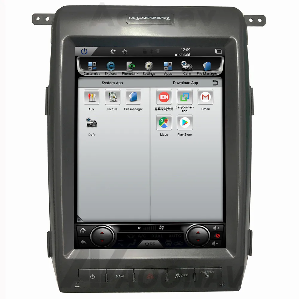 Автомобильная магнитола Tesla с вертикальным экраном 12 1 дюйма для ford F150 2011 2012 2013