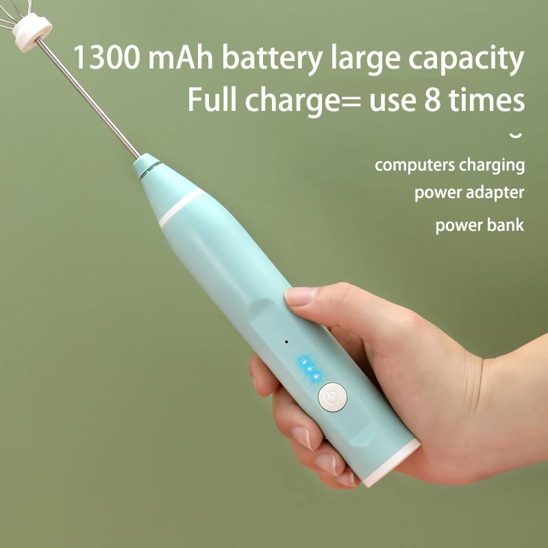 Hand Mixer Electric Milk Foamer USB Rechargeable Portable Blender Frother Handheld Machine Egg Tools Whisker | Бытовая техника