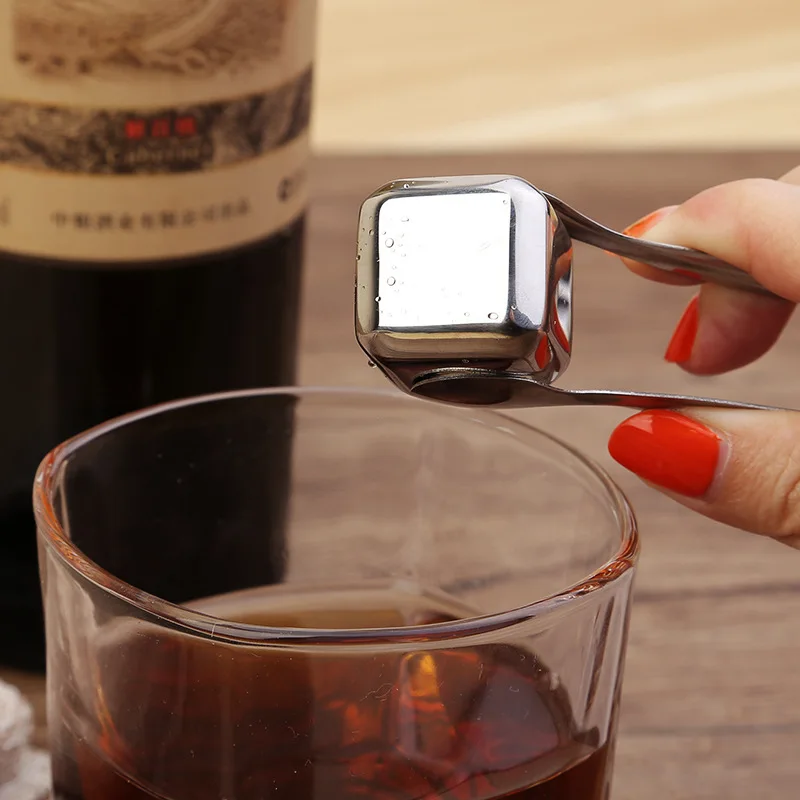 Новый Набор кубиков льда для виски из нержавеющей стали кубик охлаждения вина со