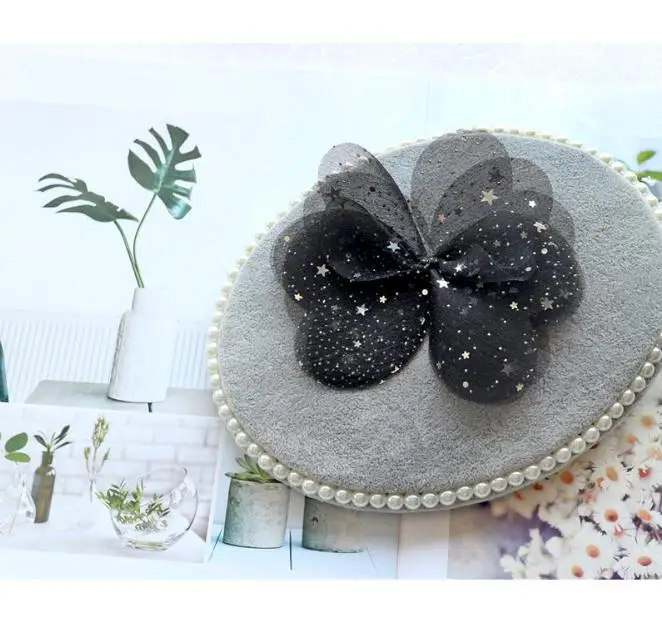 Новые корейские шифоновые заколки для волос принцессы шпильки со звездами