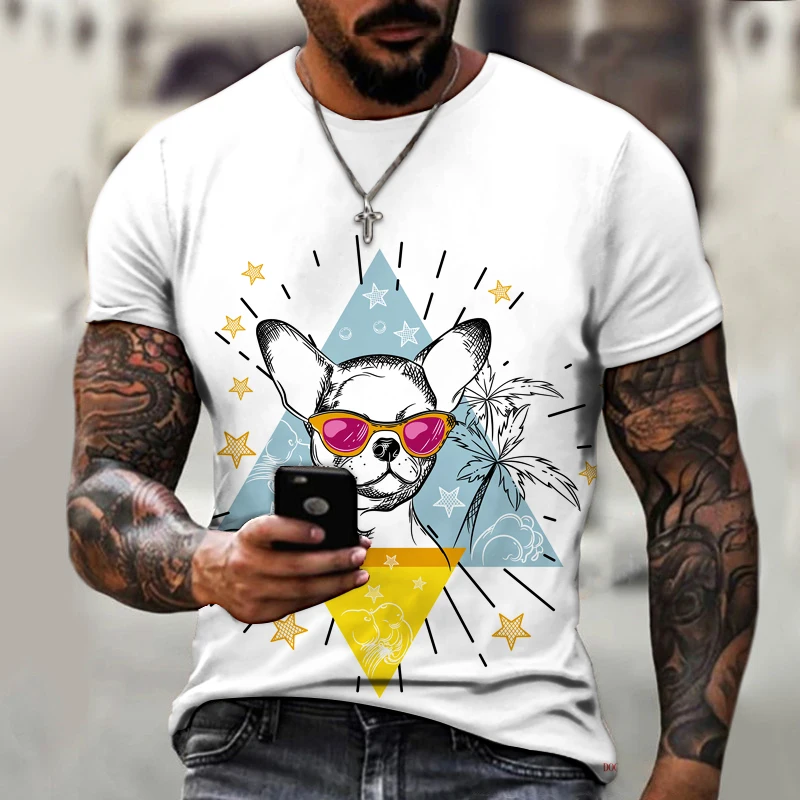 

Summer 3d Dog Print Children's Clothing Short Sleeve Graphic T-shirt Harajuku Kawaii Dog Kids Clothing T Shirt Fashion Tees Tops