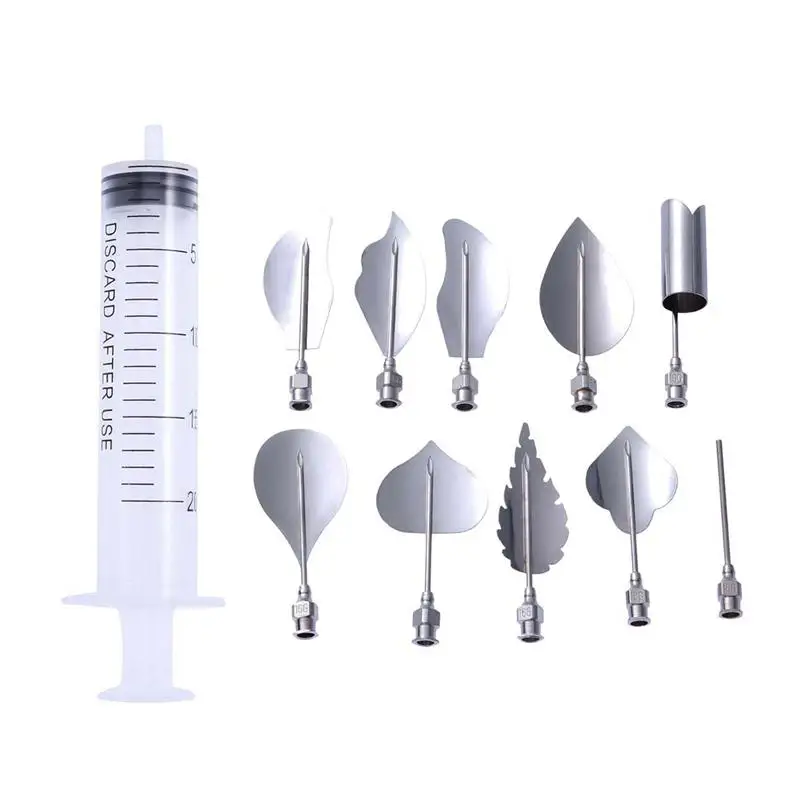 

10pcs Practical Food Grade Creative Jelly Art Tools Set with a Syringe for Home DIY Kitchen
