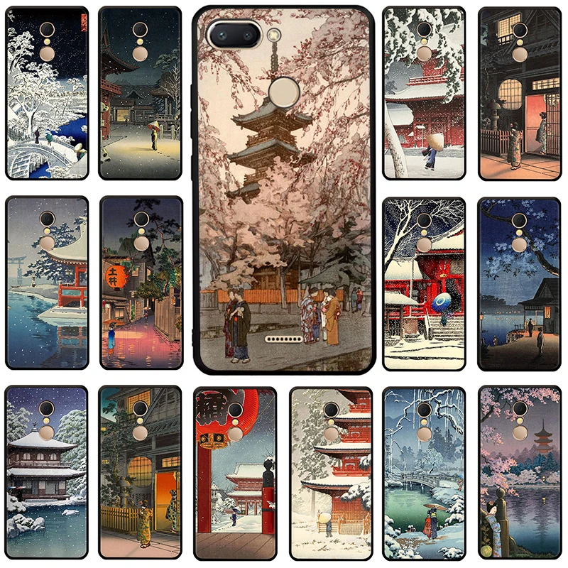 Силиконовый чехол Ukiyo e для Xiaomi Redmi 5A 6A 5 Plus 6 Pro 7 GO Note 4X 8 Pro|Бамперы| |