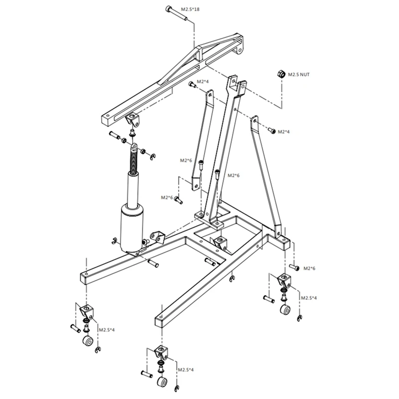Металлический кронштейн для обслуживания двигателя электрического крана