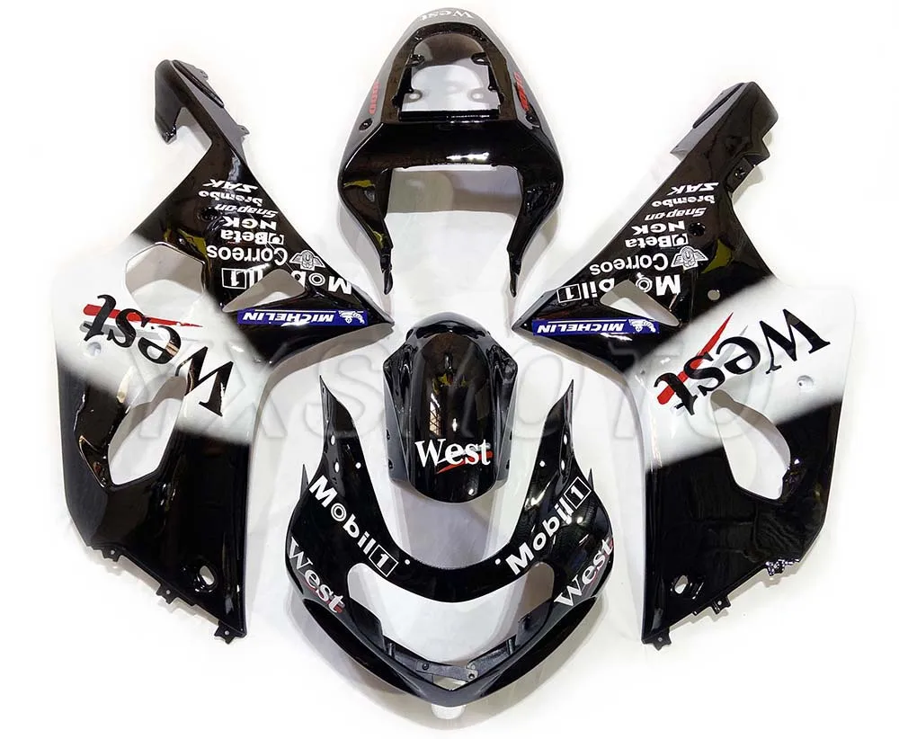 

brand new ABS fairings GSXR1000 K1 2000 2001 2002 black white bodywork fairing kit gsxr 1000 k1 00 01 02