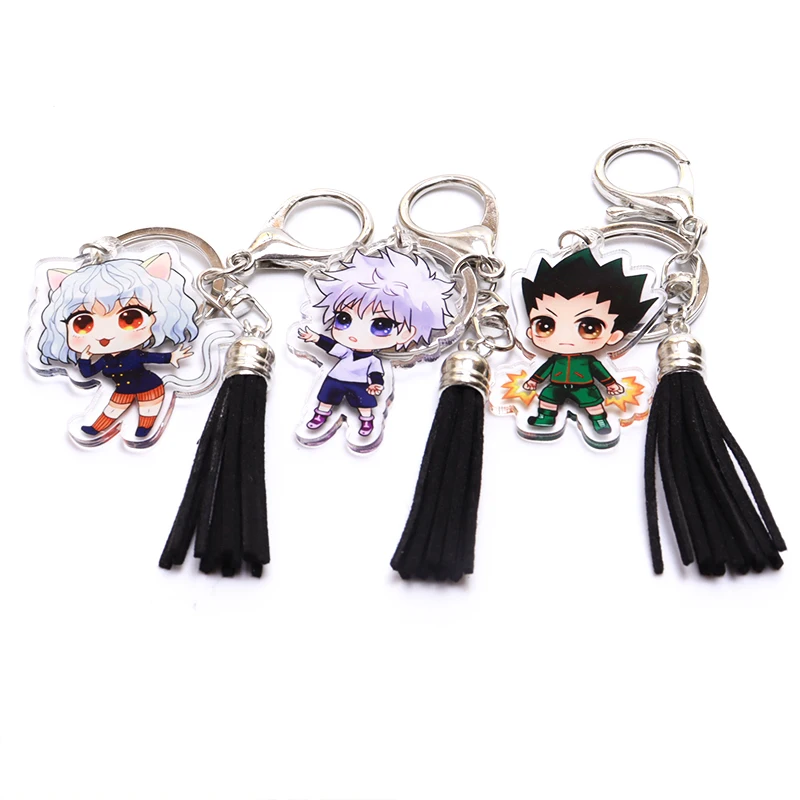 Аниме брелок Hunter x акриловая кисточка Killua Zoldyck Kurapika фигурка прозрачная