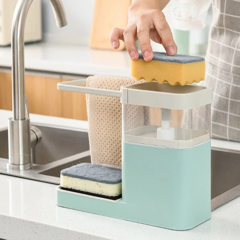 

Detergent Semen Box Bathroom Automatic Liquid Dispenser Push Liquid Storage Box Dishwashing Brush Soap box Kitchen Accessories