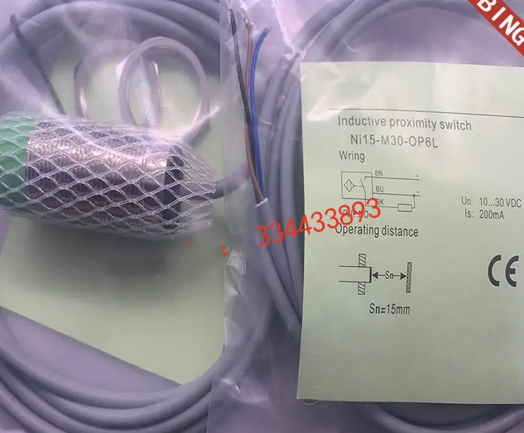3 шт. NI15-M30-OD6L Новый высокое качество DC двухпроводной нормально открытый Индуктивный бесконтактный выключатель
