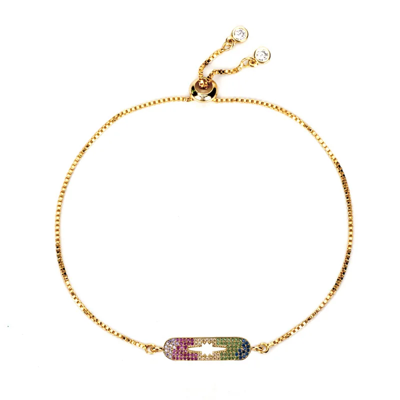 

Новинка 2020, модный браслет для женщин, браслеты с микро-инкрустацией из циркония, браслет ручной работы с подвеской в виде пентаграммы, ювел...