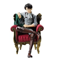 15cm attack on titan levi rivaille rival ackerman sofa action figure figurines statue figuras collection doll christmas gift d30