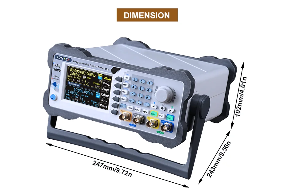 

1nHz TO 80Mhz Function Signal Generator Digital Programmable DDS 2CH Function/Arbitrary Waveform Signal source frequency meter