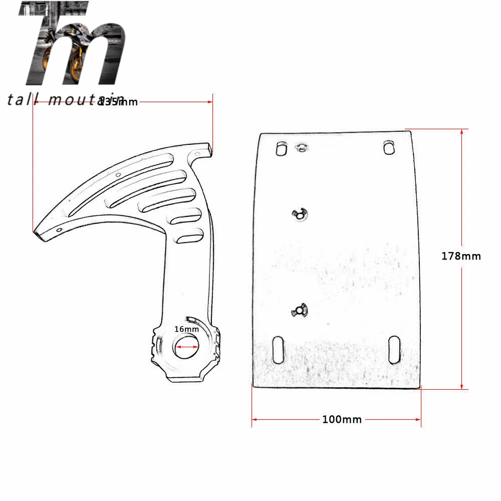 

LJBKOALL Swingarm Motorcycle Curved Vertical Side Mount License Plate Tag Holder Bracket For 390 Duke All Years Black