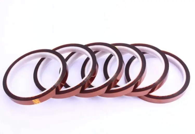 

3mm-100mmx33m Tawny 100ft BGA High Temperature Heat Resistant Polyimide Single Side Adhesive Tape Solvent Resistance