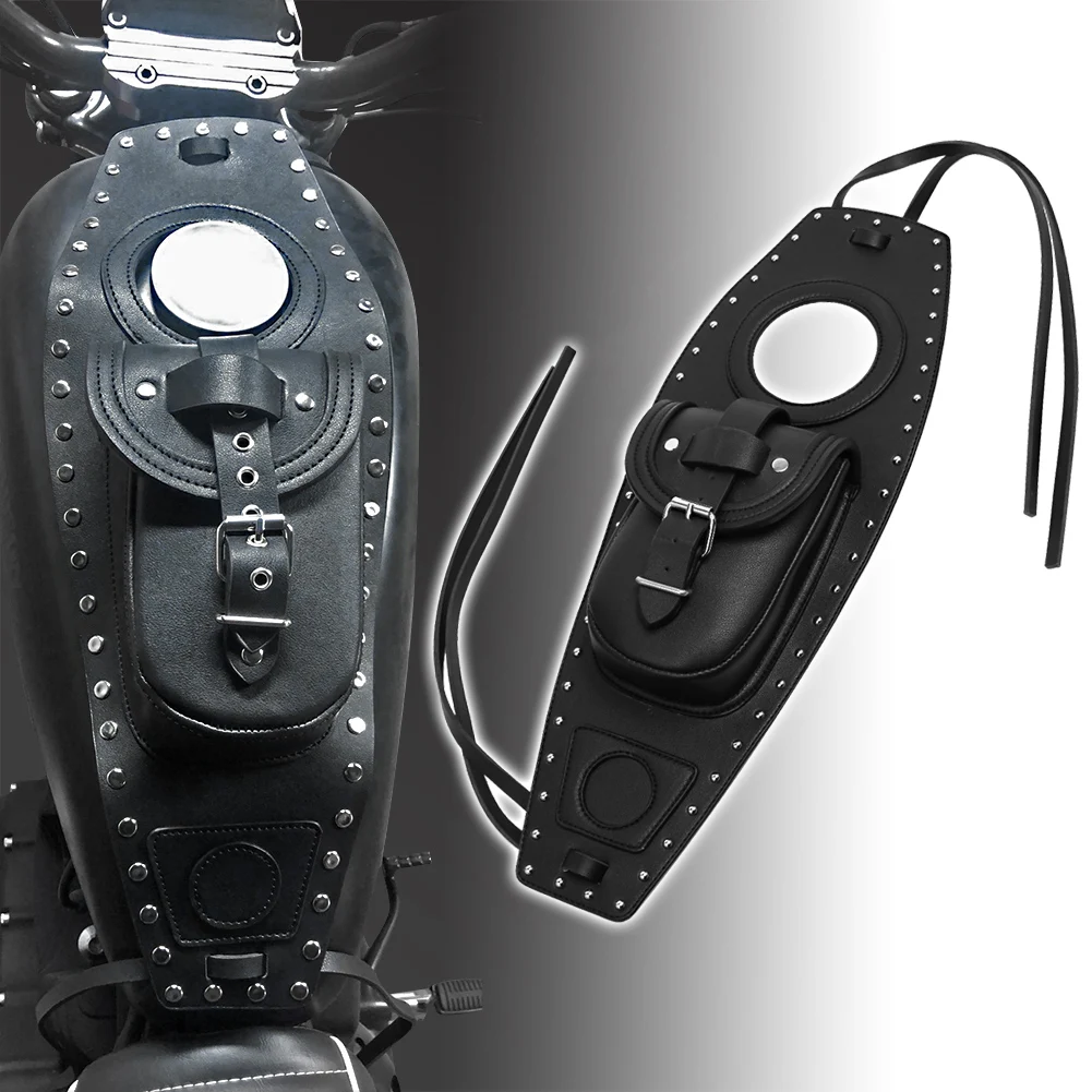 Кожаная накладка на бензобак для мотоцикла подходит Harley Sportster Iron XL 883 1200 Twenty Eight 70