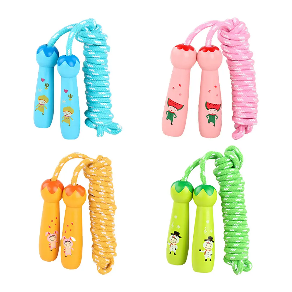 

Скакалка 3 м с деревянной ручкой, милая мультяшная скакалка, Спортивная тренировочная скоростная Скакалка для детей, оборудование для фитне...