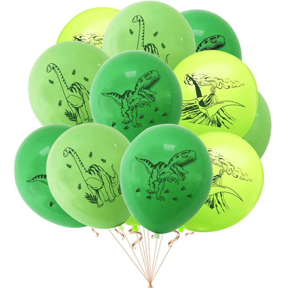 

10pcs 12 inch Dinosaur Latex Balloons Birthday Party Decorations Kids Birthday Balloons Jungle Party Safari Baby Shower Globols