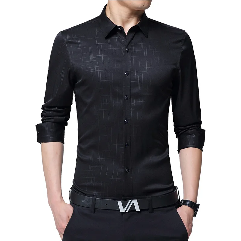 

Men Shirts 2020 Autumn Winter New Products Fashion Men's Business Casual Shirts Popular Autumn Long-sleeved Camisas Para Hombre