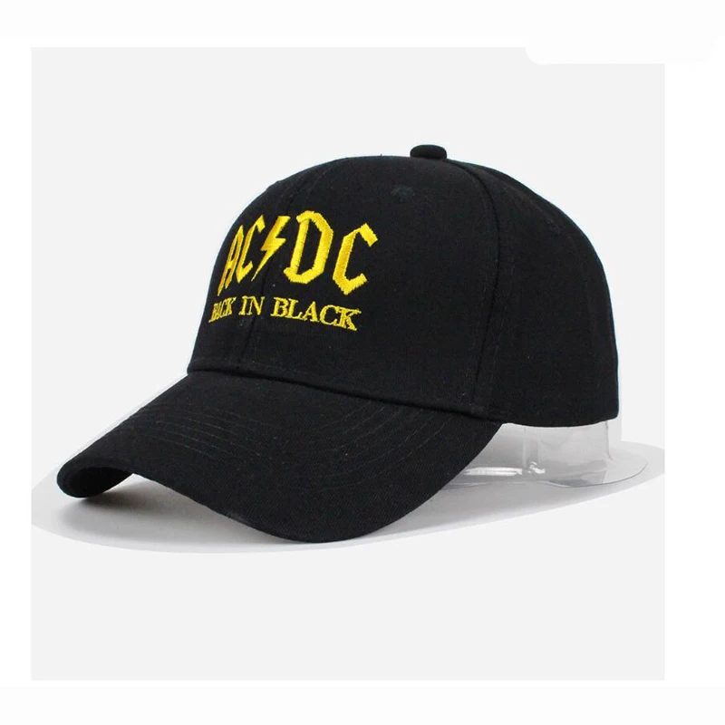 

New High Quality Fashion Embroidery AC/DC Men Women Rock Band Baseball Cap Outdoor Summer Sun Caps Hip Hop Hats Sports Cap
